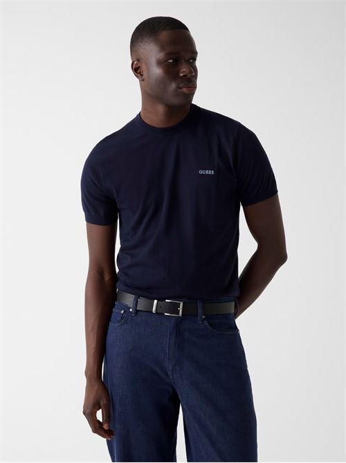 T-shirt con logo lavorato a maglia GUESS | M6GR03Z0556/G7V2